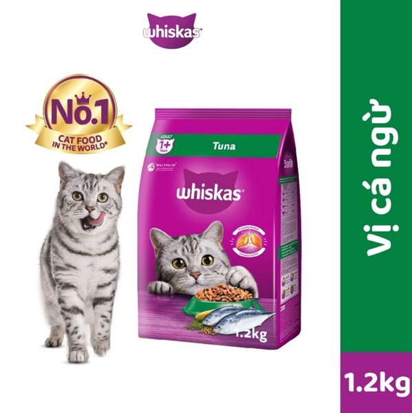 Thức ăn mèo lớn Whiskas 1.2kg 1109/12