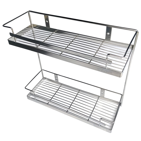 Kệ gia vị treo tường 2 tầng liền