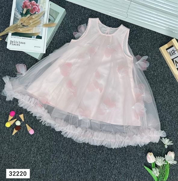 32220 - Váy SN đính cánh hoa Retong