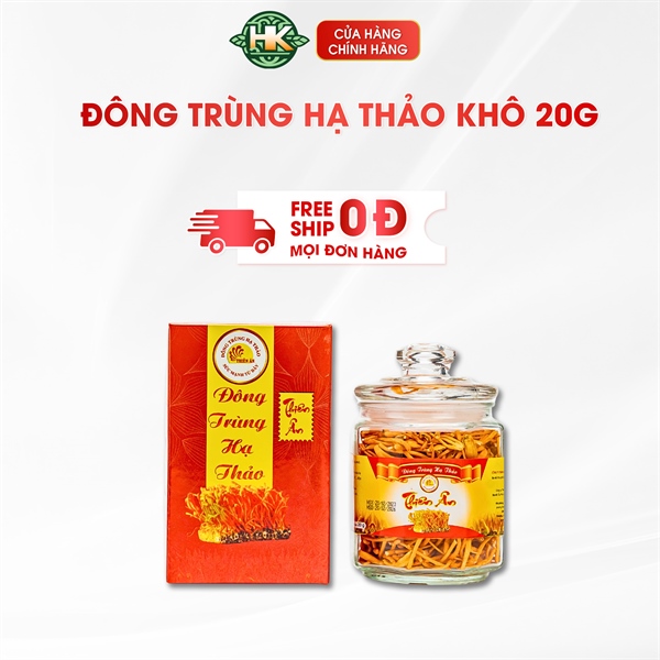 Hũ 20 Gram Đông Trùng Hạ Thảo Sấy Thăng Hoa Thiên Ân