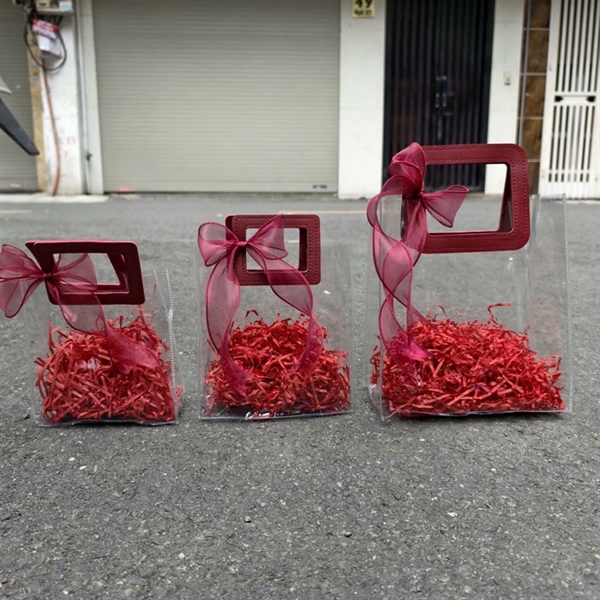 Túi quai da có nơ kèm rơm ( quai tròn - vuông ) sz vừa