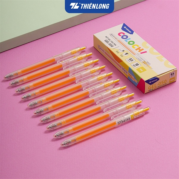 Bút gel 050 Thiên Long màu vàng