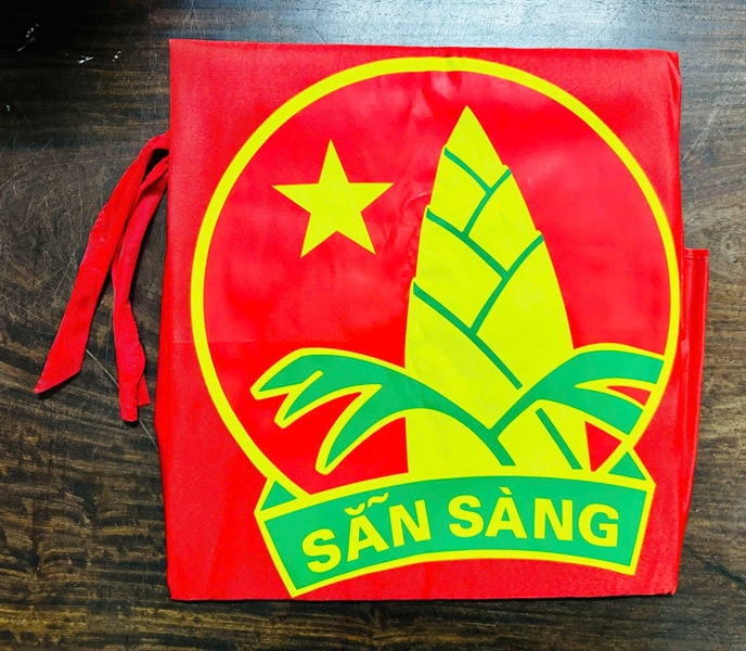 Cờ Đội thiếu niên tiền phong (logo in) vải satanh