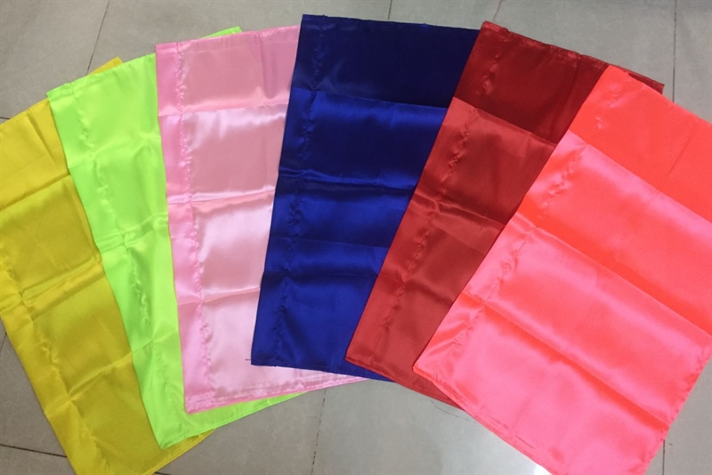 Bộ Cờ Chuối, Cờ Phướn 6 lá đủ màu sắc vải Phi bóng 40cm x 80cm