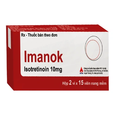 Thuốc Imanok (Isotretinoin 10mg) CPC1HN điều trị mụn trứng cá nặng (2 vỉ x 15 viên)