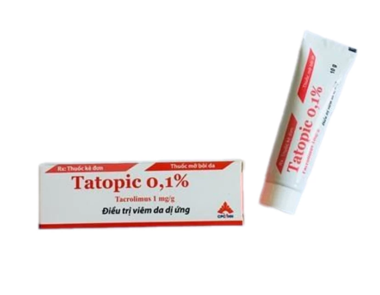Thuốc Tatopic 0.1% (Tacrolimus 1mg/g) CPC1HN Điều trị viêm da dị ứng (1 Tuýp x 10g)
