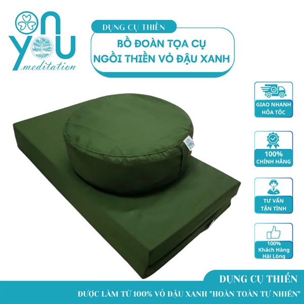 Bộ tọa cụ ngồi thiền [Xanh Rêu]