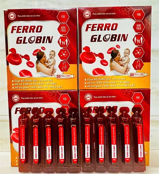 Bổ sung sắt và acid folic Ferro Globin (h/20o/10ml)