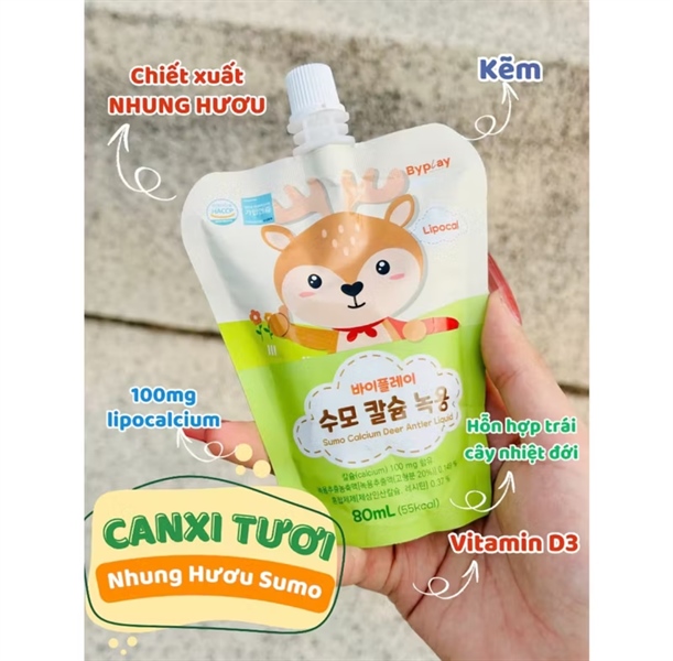 Gạc hươu non sumo canxi tươi 80ml 1Y