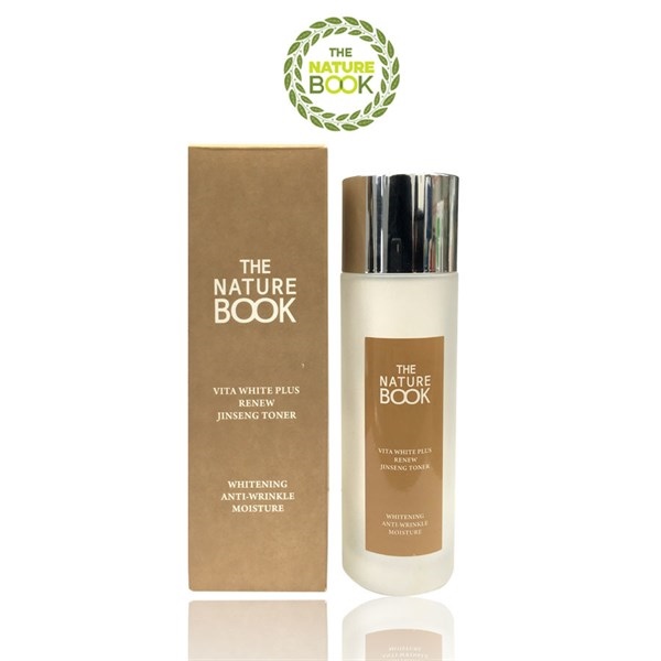 Nước hoa hồng giúp làm trắng da và dưỡng ẩm cho da (the Nature Book vita white plus renew jinseng toner ) thể tích 120ml
