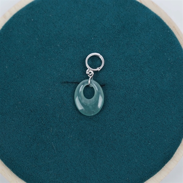 Charm vàng hạt ngọc giọt nước bọc vàng trắng+