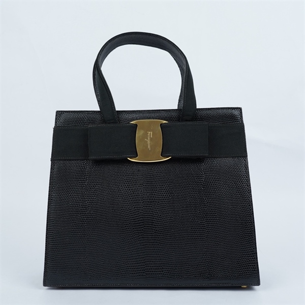 Túi Slavatore vân đen kèm ví KG+