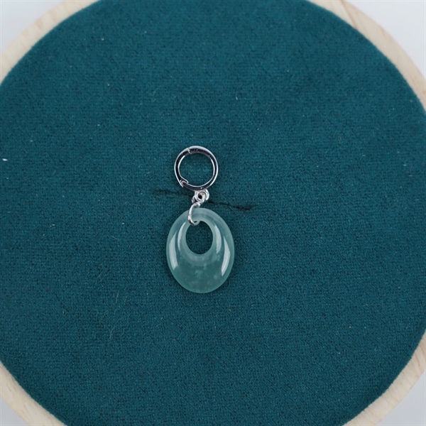 Charm vàng hạt ngọc giọt nước bọc vàng trắng+