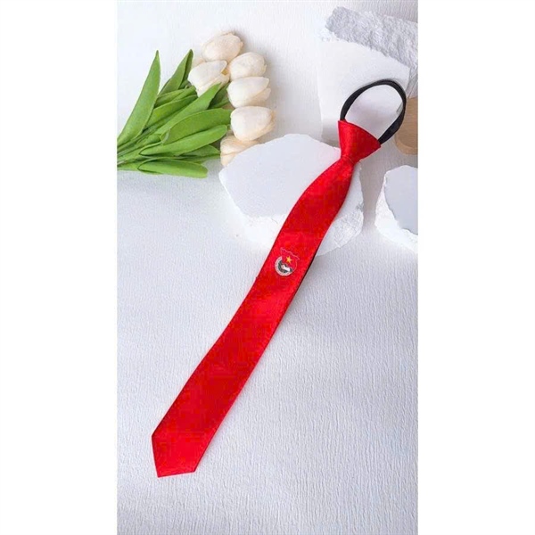 Cà vạt Đoàn thanh niên đỏ (Thắt sẵn)