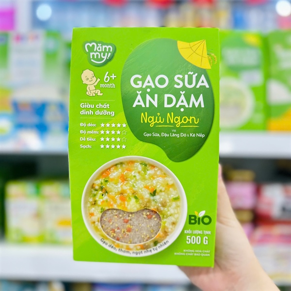 Gạo sữa hữu cơ ăn dặm Mămmy 6M+ 500g ngủ ngon