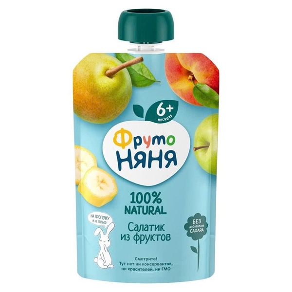 Trái cây nghiền Fruto vị salad trái cây 6M+ 90g