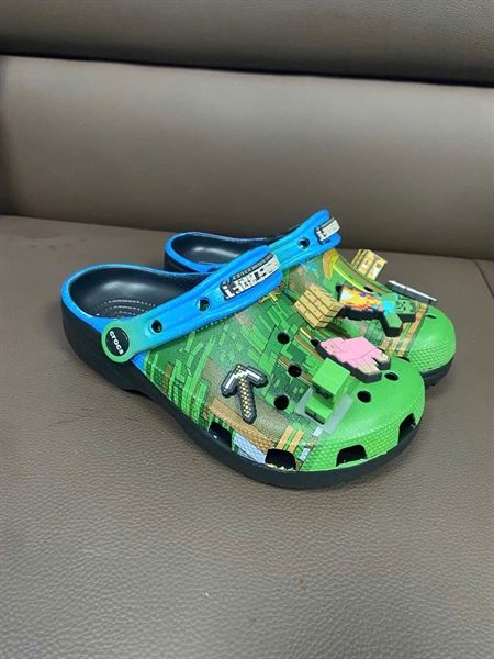 Giày Crocs Mine Craft xanh