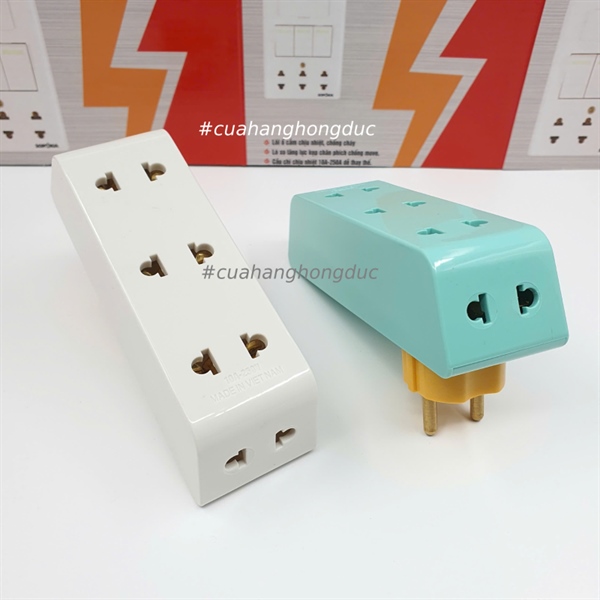 Phích Cắm Chia Điện 5 Lỗ Cổ Xoay Cao P26 SOPOKA