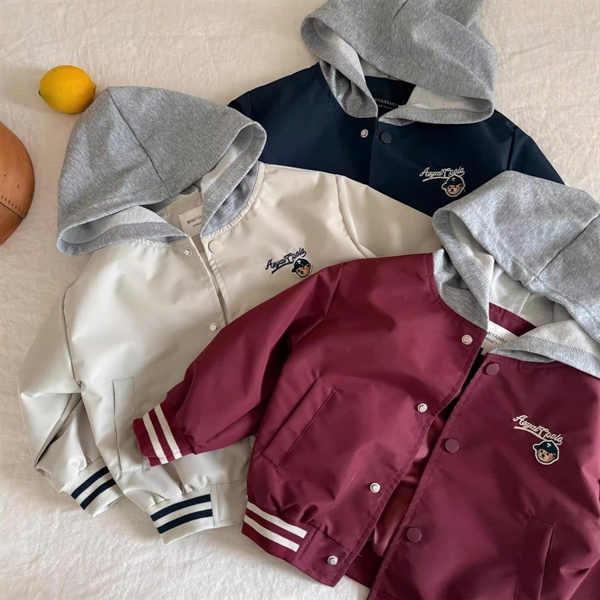 Áo khoác dù 2 lớp có nón cho bé trai, bé gái style Hàn Quốc siêu ấm cho bé mặc thu đông, đi học, đi chơi