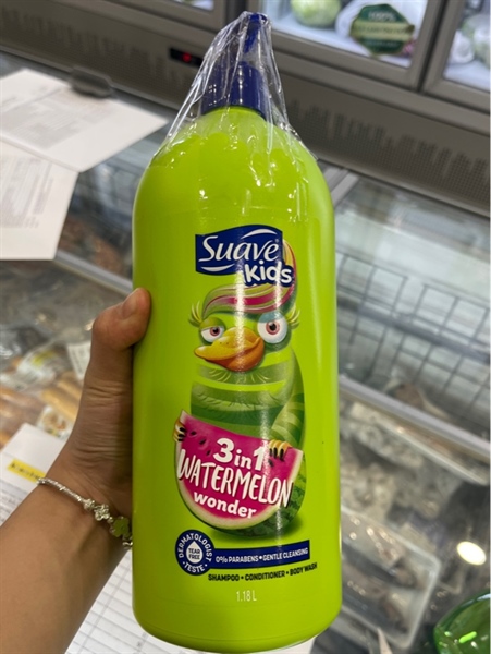 Sữa tắm gội xả Suave Kids Hương dưa hấu 1.18l