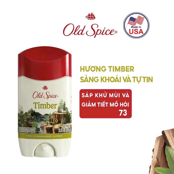 Sáp Khử Mùi Old Spice Timber 73gx12