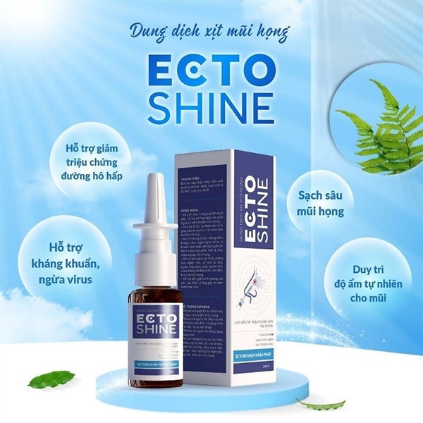 Dung dịch xịt mũi họng Ecto Shine 20ml VShine