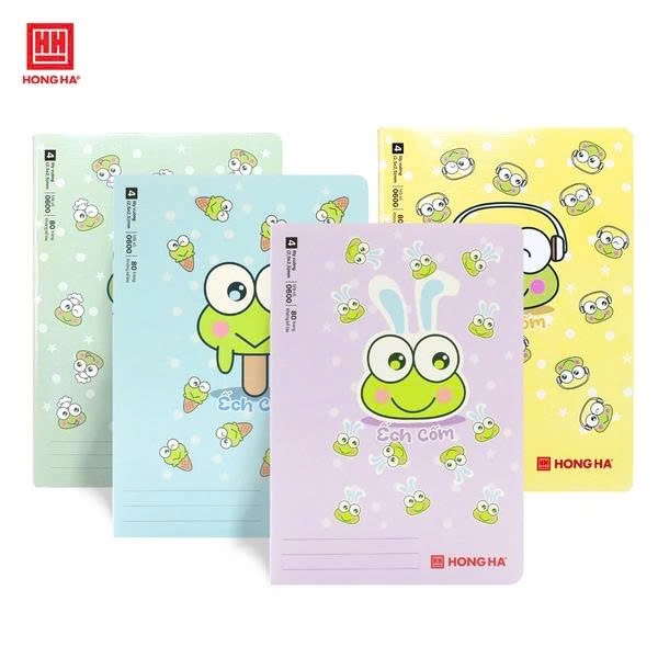 Vở kẻ ngang Hồng Hà Ếch cốm 80trang No.0600