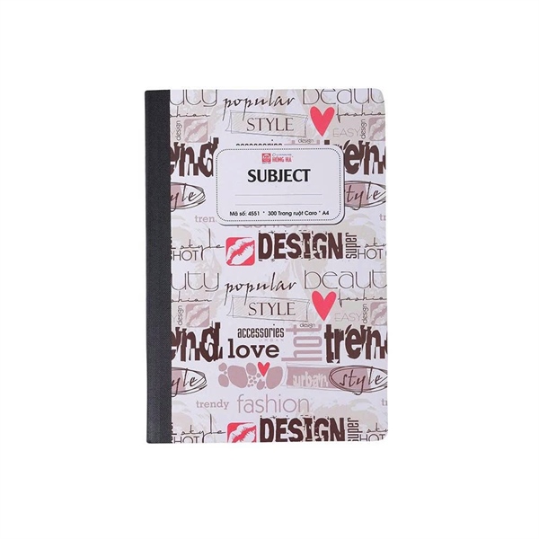 Sổ bìa bồi PATTERNS caro Hồng Hà 300T HH 4551