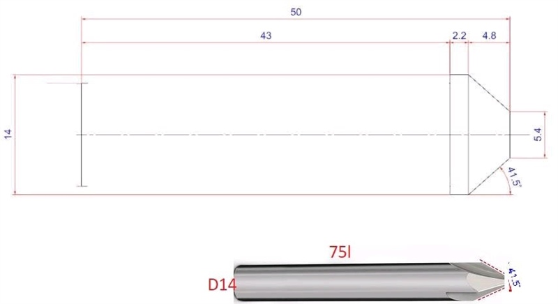 Phay vát mép 5.4*41.5°*75L-4F (Cái) - Việt Phát