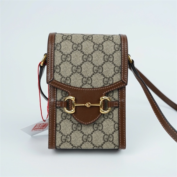 Túi GG 1955 Phone Box xám (625615-0416) sz11 (HT)+