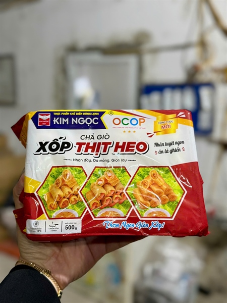Chả Giò XỐP Thịt Heo KIM NGỌC Food 500Gr 30C