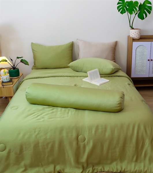Áo gối (Vỏ gối) Tencel 60s màu xanh bơ đậm