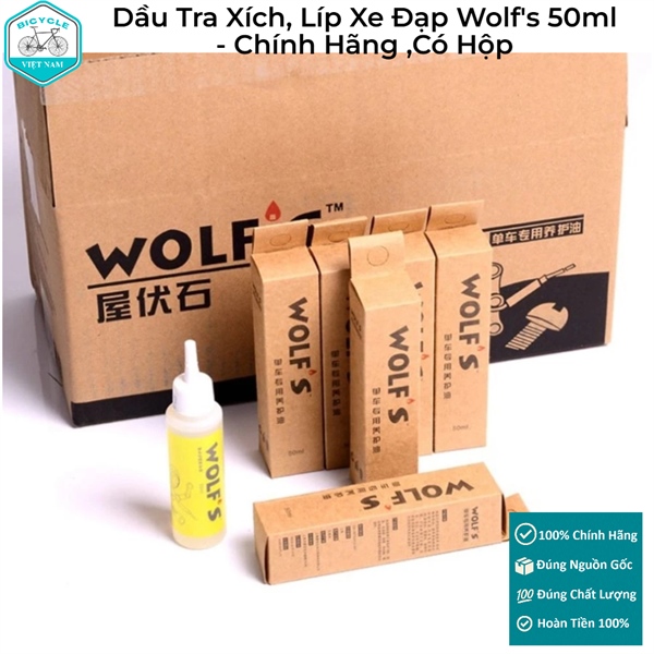 Dầu Tra Xích, Líp Xe Đạp Wolf's 50ml Có Hộp – Bảo Dưỡng Bộ Truyền Động, Chống Rỉ Sét