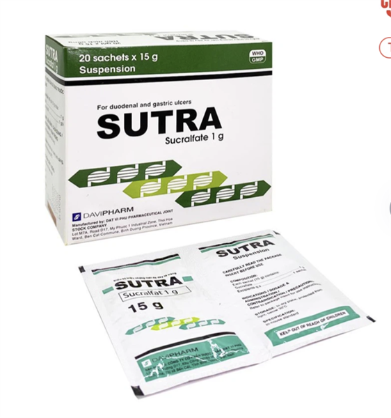 Sutra sucralfat 1g davipharm (h/20g)