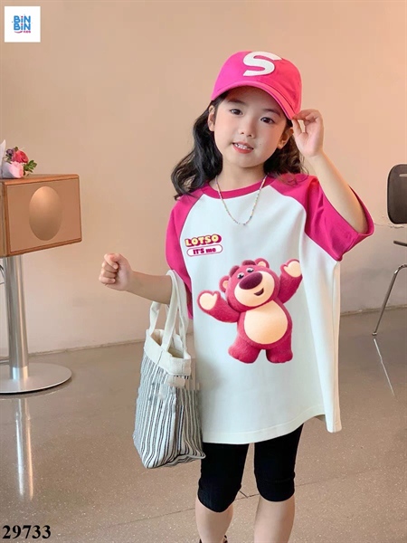 29733 - Bộ thun Gấu Dâu