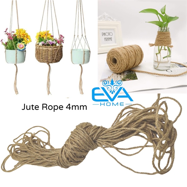 Dây Bố / Dây Thừng Gai Tự Nhiên Trang Trí Handmade 4L-4MM