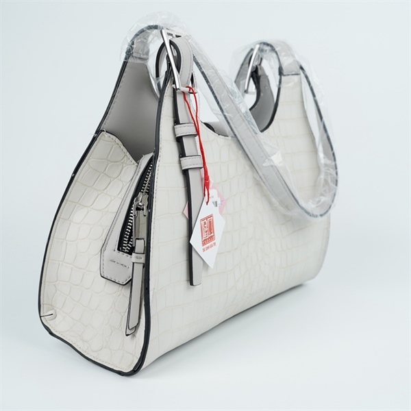 Túi CK màu trắng dập vân 30cm (PN)+