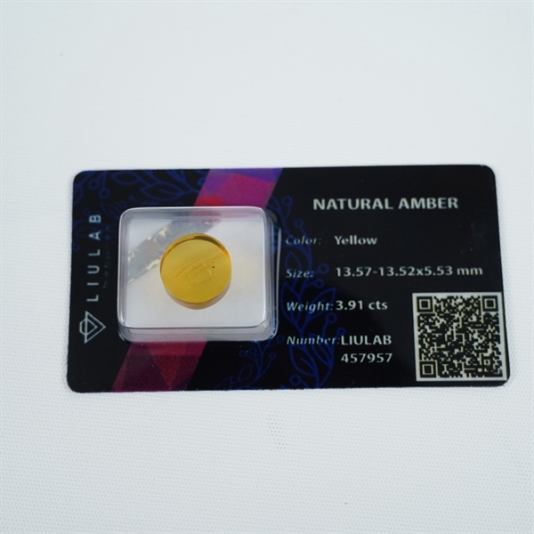 Lõi nhẫn hổ phách vàng sz13.57x5.53 (457957)+