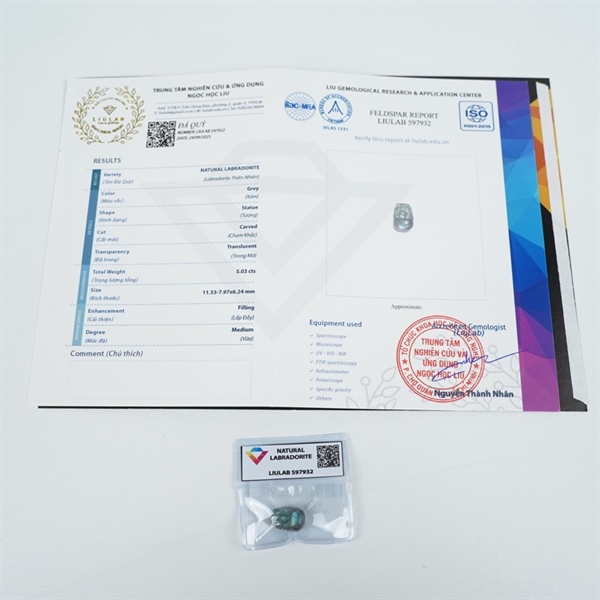 Cụ tỳ hưu xám sz11.53-7.97x6.24 (597932) +