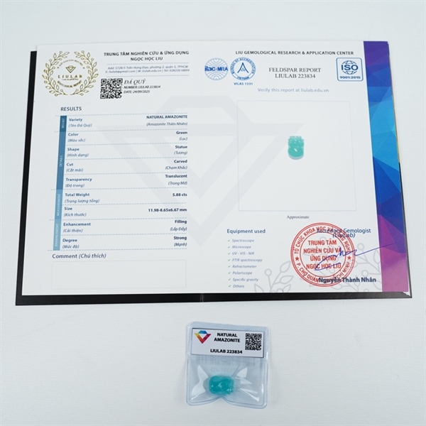 Cụ tỳ hưu xanh sz11.98-8.65x6.67 (223834) +