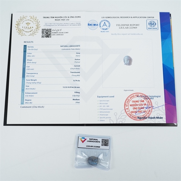 Mặt phật xám sz12.52-9.97x6.58 (222969) +