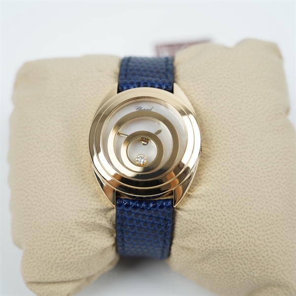 Đồng hồ Chopard mặt tròn vàng dây xanh (4173) KG+