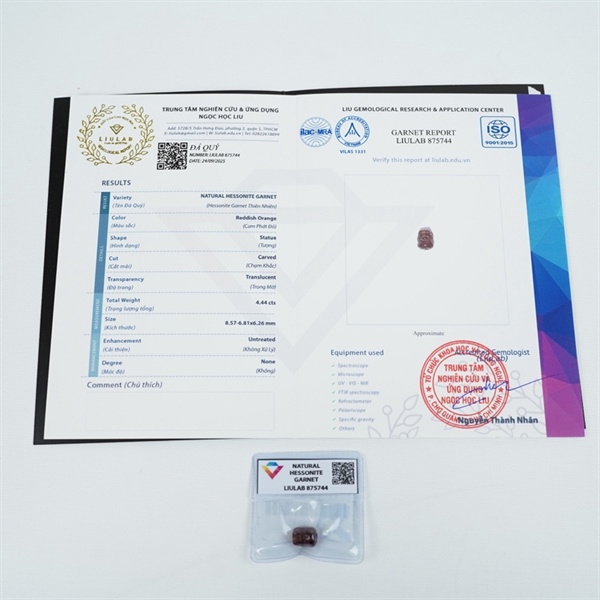 Cụ tỳ hưu đỏ sz8.57-6.81x6.26 (875744) +