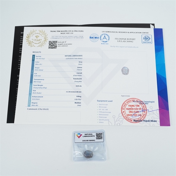 Mặt phật xám sz11.74-9.53x5.48 (384942) +