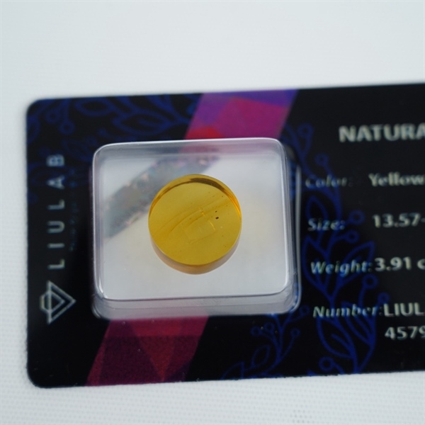 Lõi nhẫn hổ phách vàng sz13.57x5.53 (457957)+