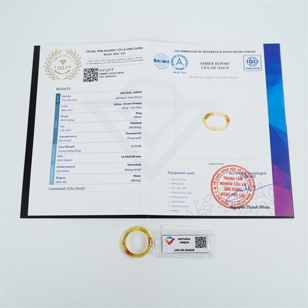 Nhẫn hổ phách vàng 566658 +