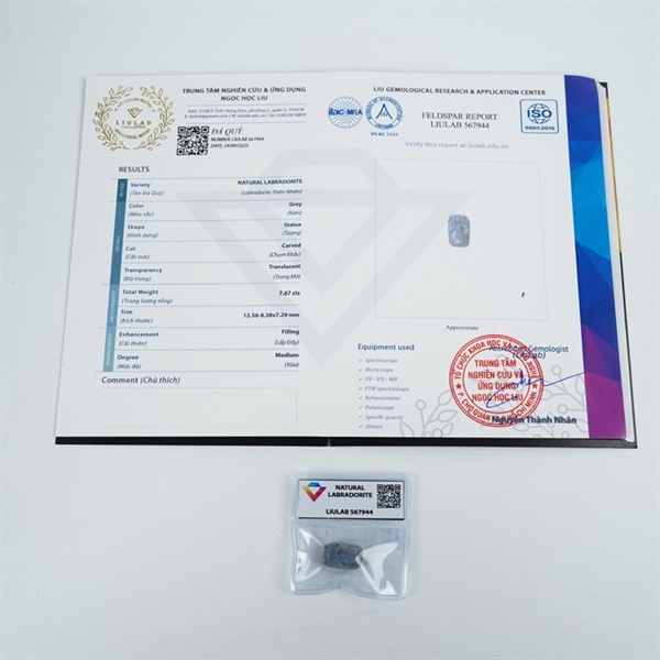 Cụ tỳ hưu xám sz12.56-8.38x7.29 (567944) +