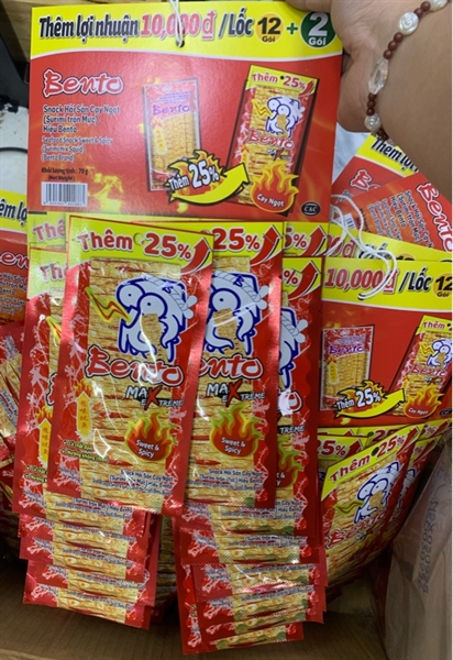 Bento snack Hải Sản màu đỏ