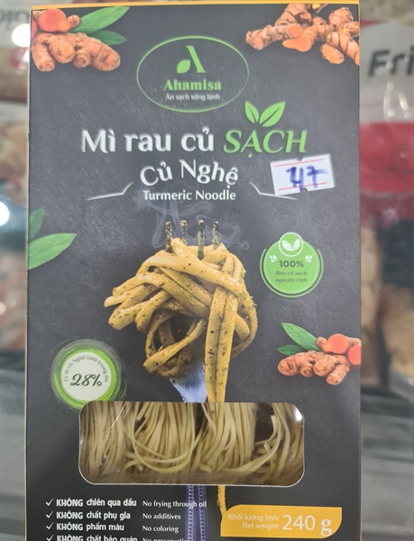 Mì Rau Củ Sạch Củ Nghệ Ahamisa 240Gr