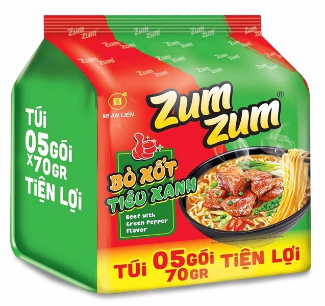 Mì zum zum vị bò sốt tiêu xanh